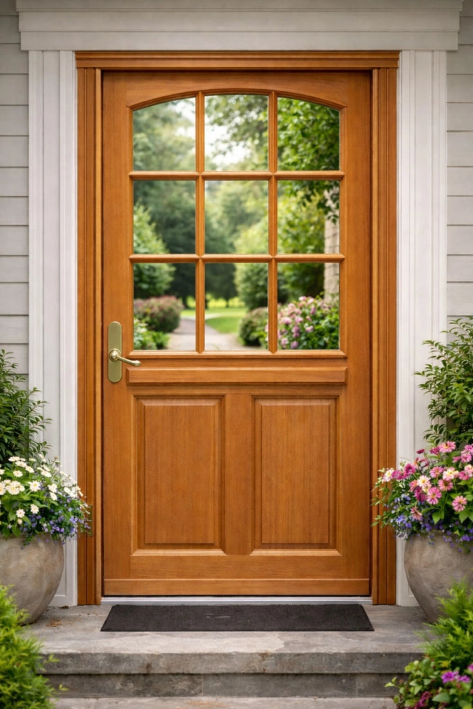 Porta d'ingresso in legno smaltato, Agatha, H, 215xl, 80 p, tavolino destro senza maniglia