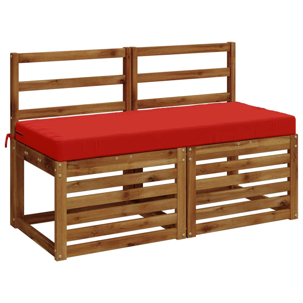 Cuscini per Panchina a 2 Pezzi SOEST 2 pz 100% Poliestere Rosso 950175