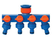 PRESA RUBINETTO 4 USCITE- - cm.17,5x6,5x10,5 - peso gr.155 - 2 pezzi IL CAMPO