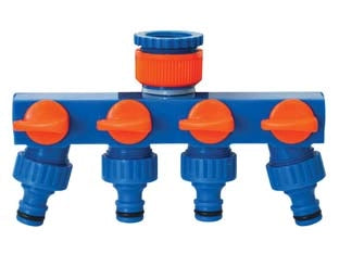 PRESA RUBINETTO 4 USCITE- - cm.17,5x6,5x10,5 - peso gr.155 - 2 pezzi IL CAMPO