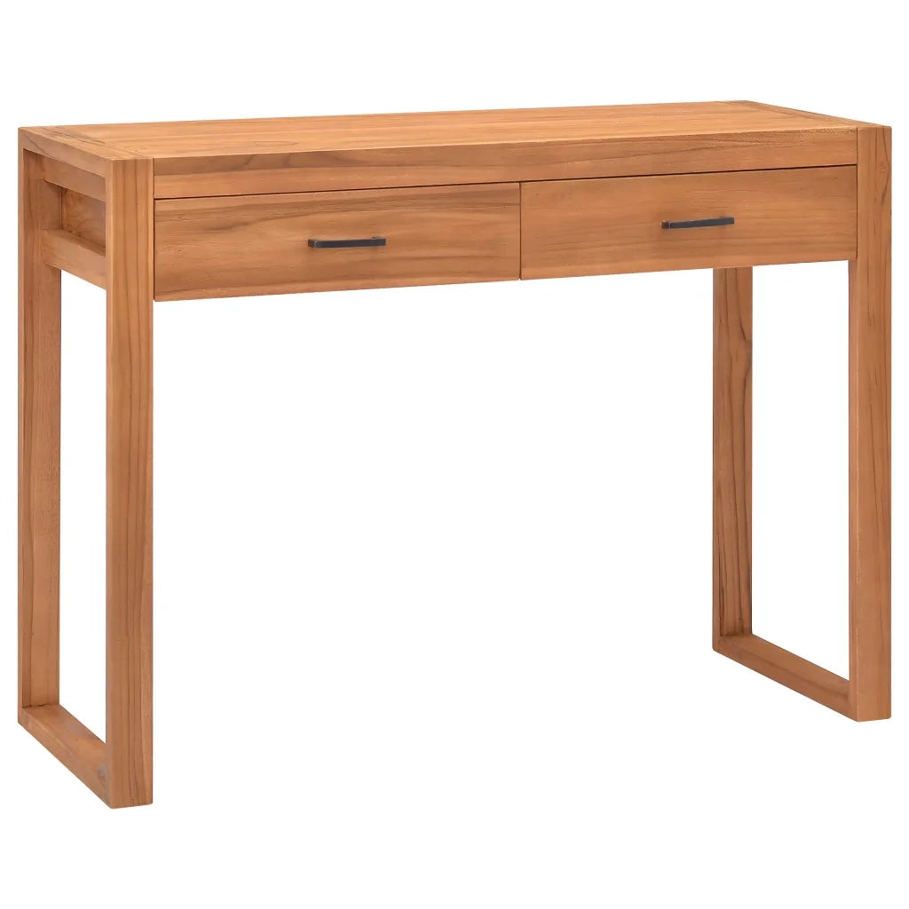 Scrivania con 2 Cassetti 100x40x75 cm Legno di Teak Riciclato cod mxl 71053