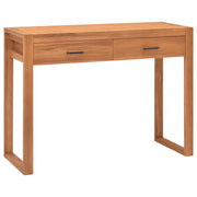 Scrivania con 2 Cassetti 100x40x75 cm Legno di Teak Riciclato cod mxl 71053