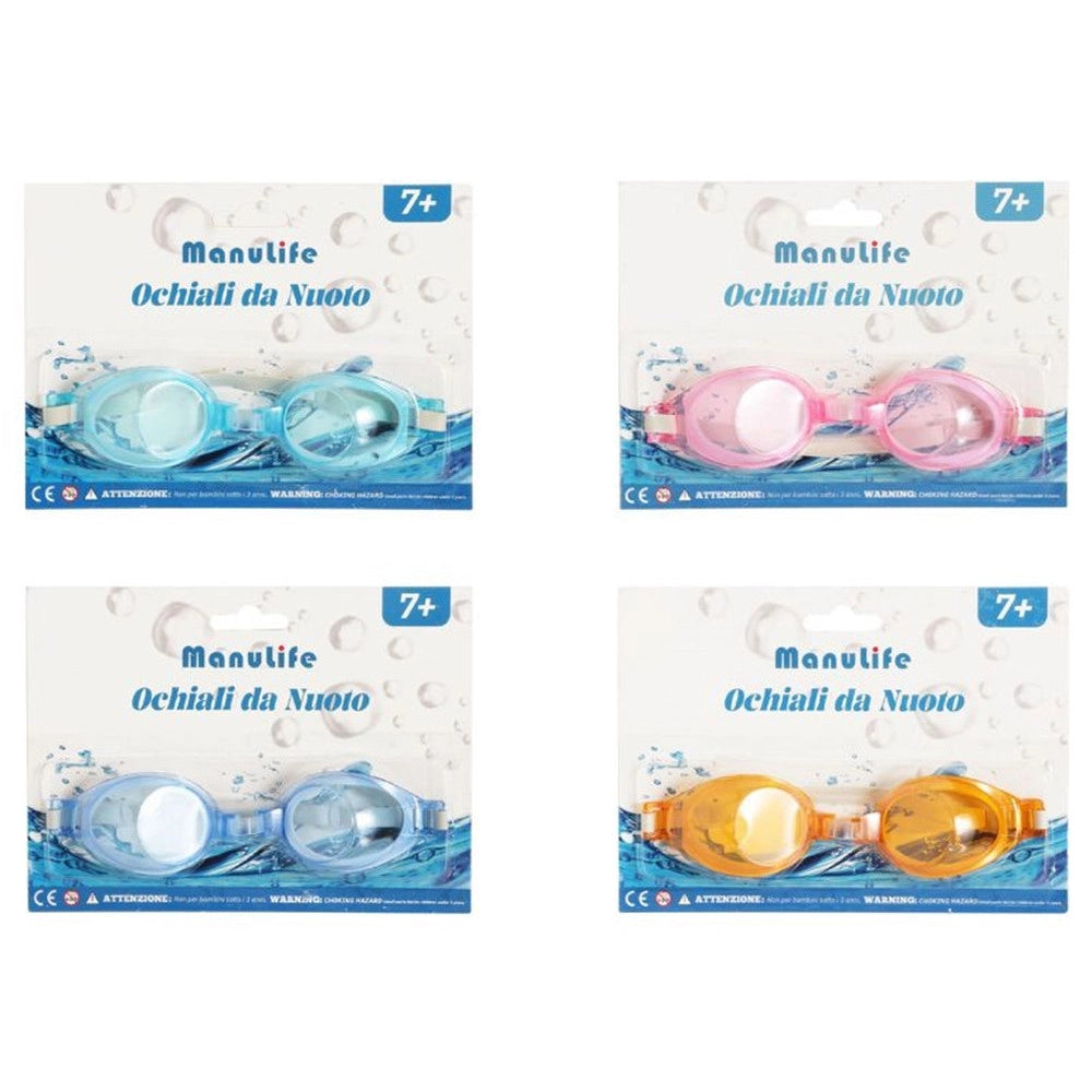 Trade Shop - Occhialini Da Nuoto Piscina In Silicone Impermeabile Antiappannamento 4 Colori 605420 -