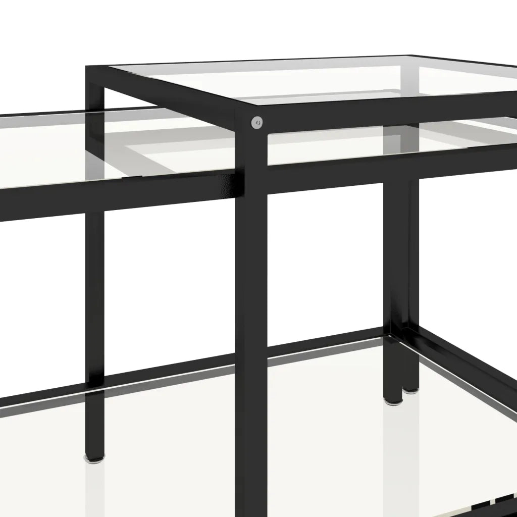 Tavolini 2 pz | Tavolo laterale Trasparenti in Vetro Temperato