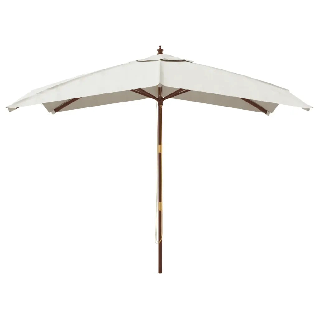 Ombrellone da Giardino con Palo in Legno Sabbia 300x300x273 cm 363191