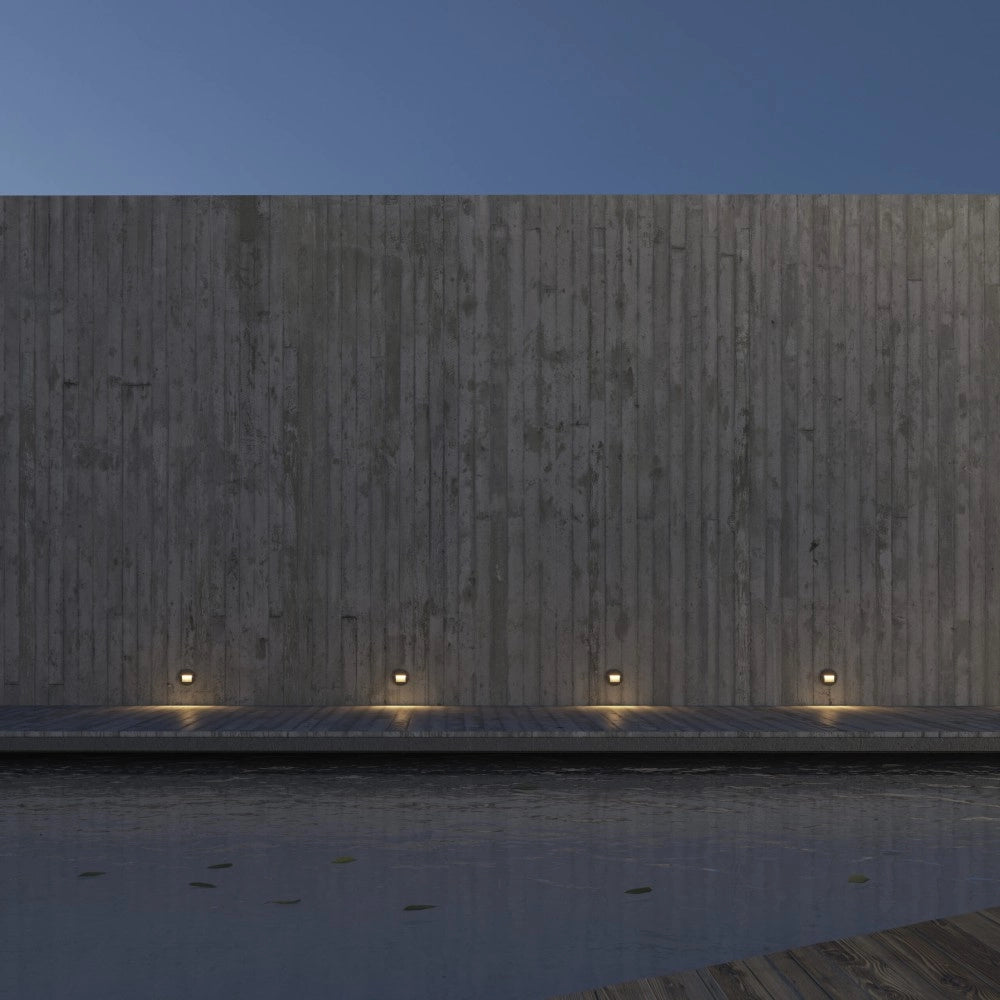 Beneito & Faure - Luce da incasso segnapasso LED Mis R Wall 3W - Segnapasso da parete rotondo IP65 Switch 2700K/3200K/4000K - Corten