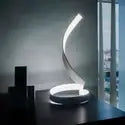Lampada moderna curva luce tavolo scrivania ufficio LED 12W lume comodino 230V BIANCO LUCE FREDDA 6500K
