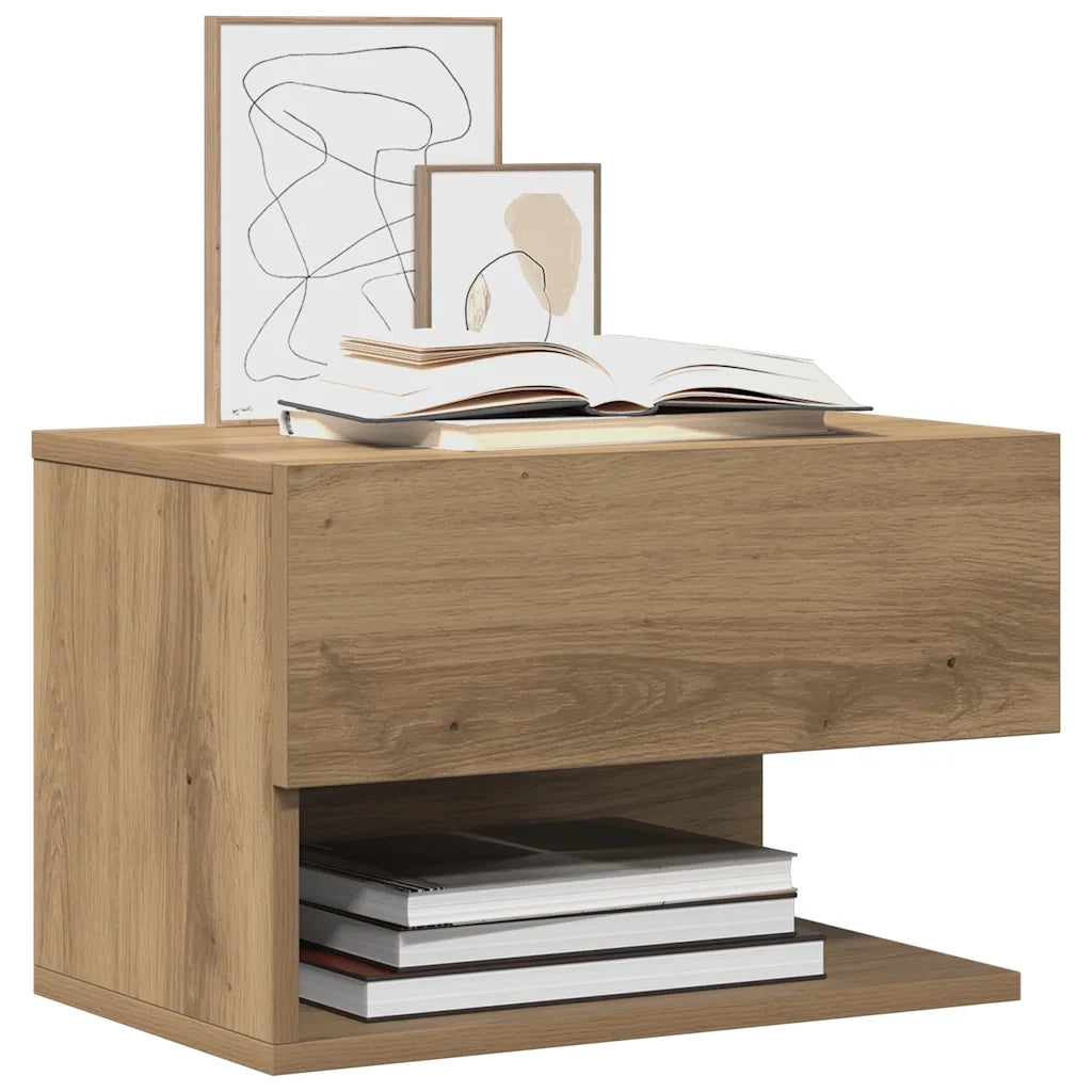 Comodino a Muro Rovere Artigianale 856822