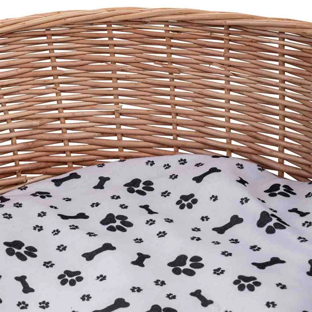 Cuccia in vimini per animali 100x76x18/25h cm