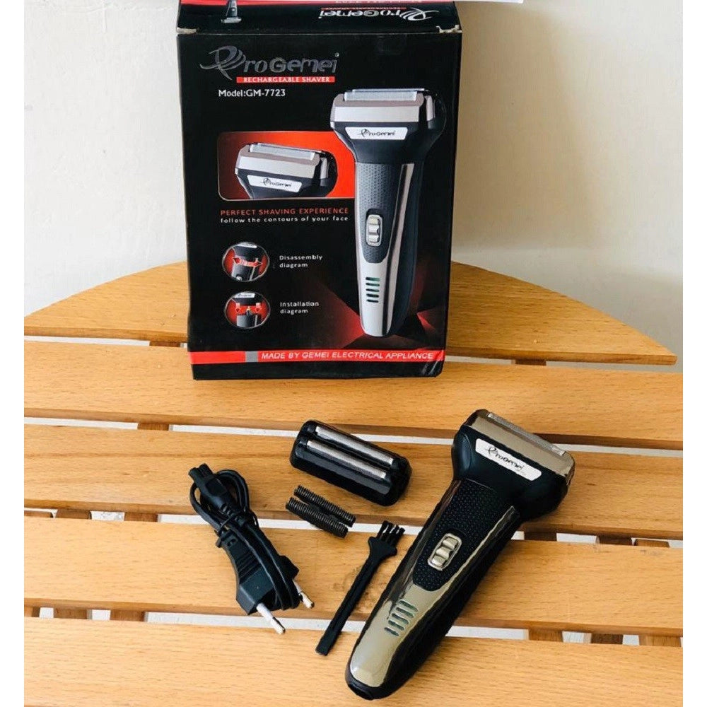 Trade Shop - Rasoio Elettrico Regolabarba Rasatura Viso Rifinitore Batteria Senza Fili Gm7723 -