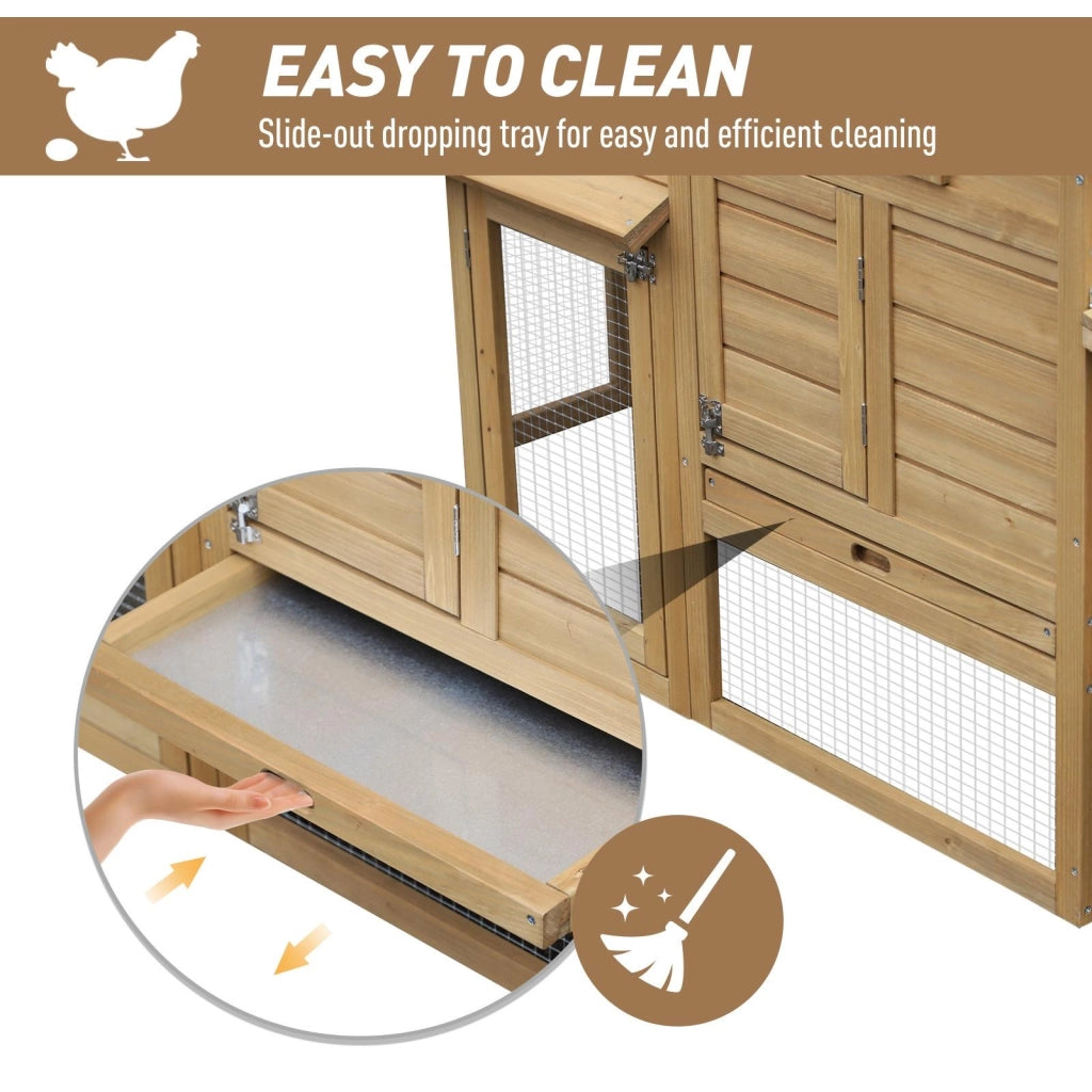 Pollaio da Giardino per 2 Galline 150,5x54x87 cm in Legno