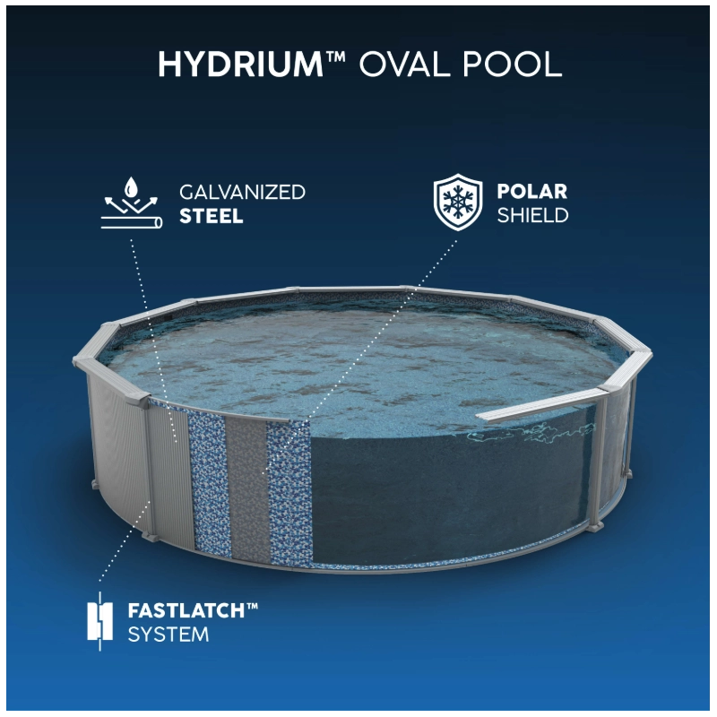 Piscina fuori terra ovale in acciaio con filtro a sabbia e skimmer, 610x360x120 cm con scaletta copertura e basamento - Bestway