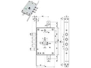 SERRATURA TRIPLICE INFILARE CON SCROCCO CIL. EUROPEO BLINDATE 85771/37- - mm.63 DX (85771D37N) - 1 pezzi MOTTURA
