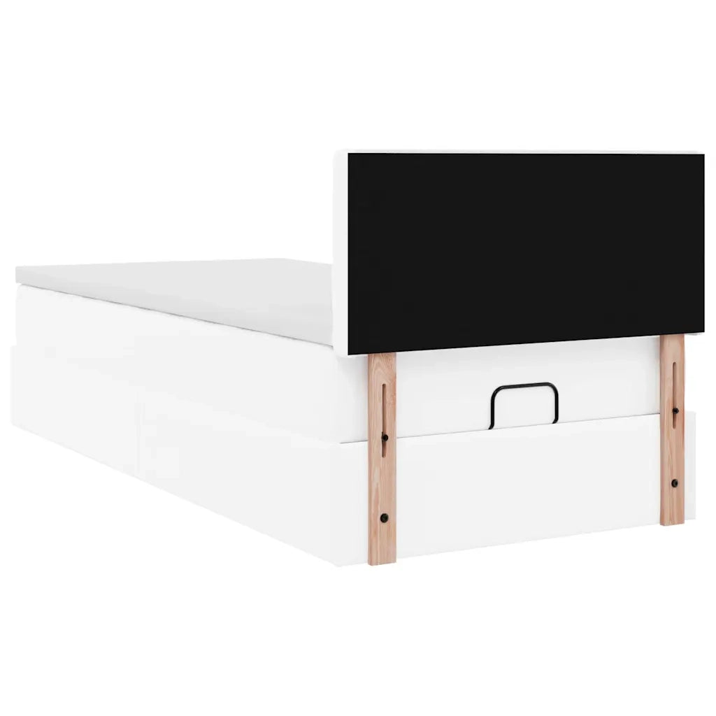 Struttura Letto Pouf con Materasso 80x200 cm Similpelle