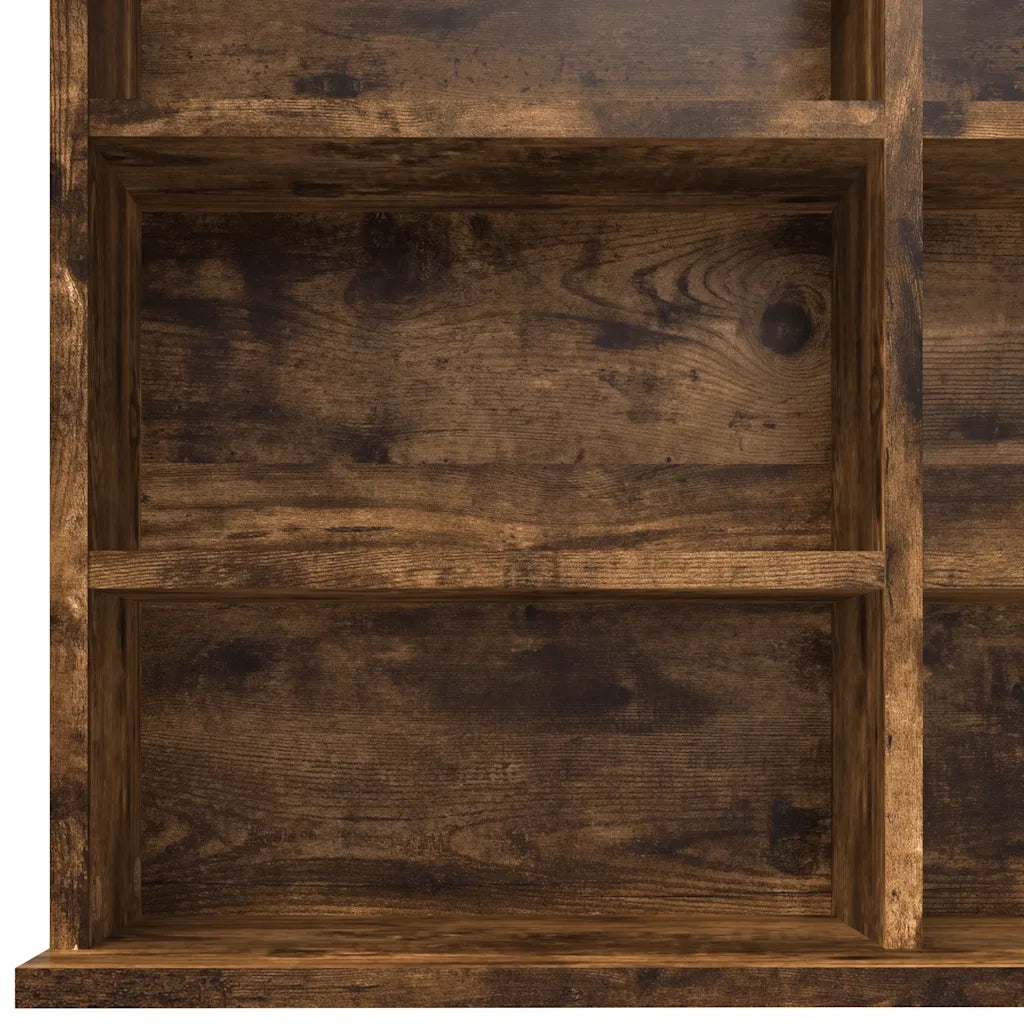Mobile Porta CD Rovere Fumo 102x23x177,5 cm Legno Multistrato 815090
