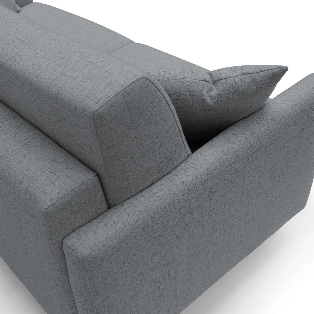 Edgar Divano letto matrimoniale in tessuto felis impermeabile T03 160 cm (mat. 120x197) grigio