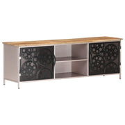 Mobile TV multimediale scaffale TV mobile TV sala da pranzo soggiorno camera da letto 120 x 30 x 40 cm legno di mango marrone grezzo 02_0025818