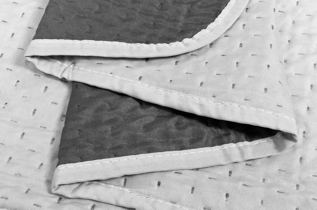 Coppia Set 2 Pezzi Copripoltrona Universale Fodera Double Face Elegante Grigio