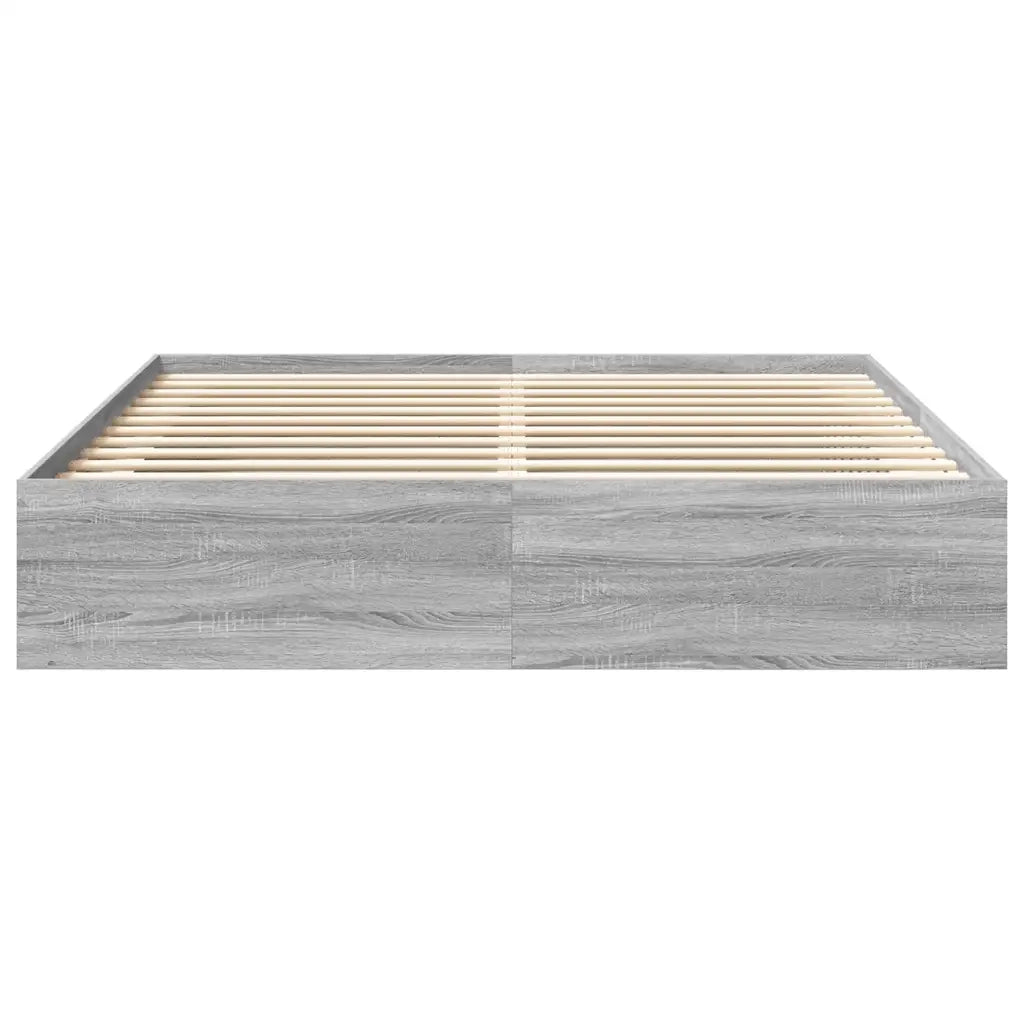 Letto matrimoniale | Letto per adulti | Giroletto Grigio Sonoma 200x200 cm