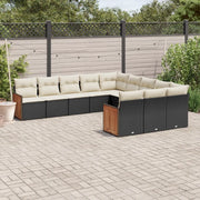 Set Divani da Giardino 11 pz con Cuscini in Polyrattan Nerocod mxl 88111