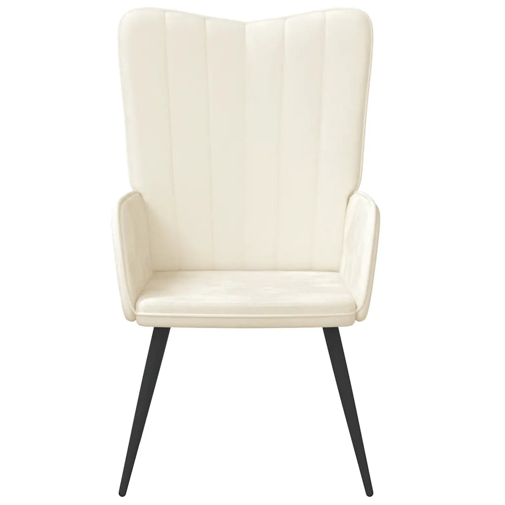 Poltrona Relax Bianco Crema in Velluto cod mxl 75686