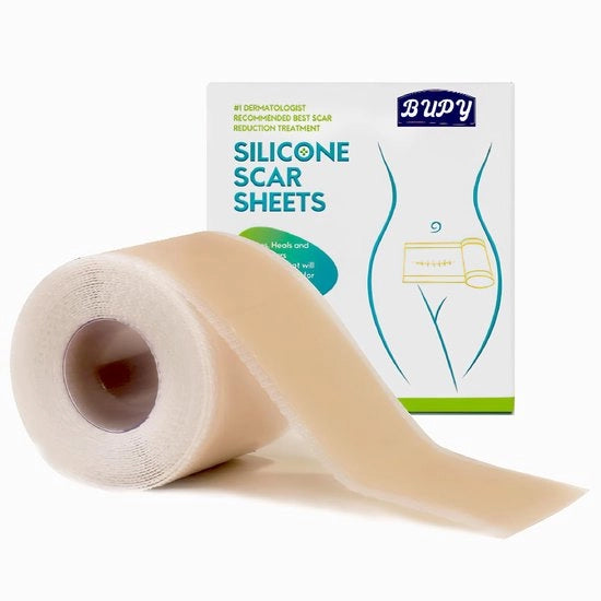 Pleisteri per cicatrici Professionale ad alta tecnologia - Pleisteri siliconici per cicatrici - Trattamento e riduzione delle cicatrici - Per operazioni/acne - Spessore extra sottile/comfortevole - 4CMx150CM