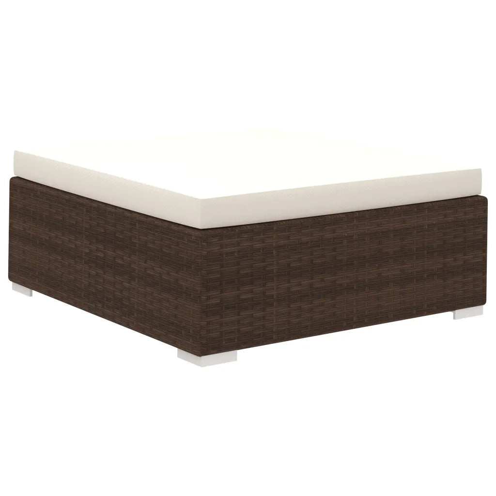 Set Divani da Giardino 6 pz con Cuscini in Polyrattan Marrone cod mxl 35325