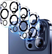Protezione per la camera 3-pack per iPhone 15 Pro e iPhone 15 Pro Max - Installazione rapida - Resistente alle graffi - Durezza 9H - HD luminoso - Protezione completa per la camera