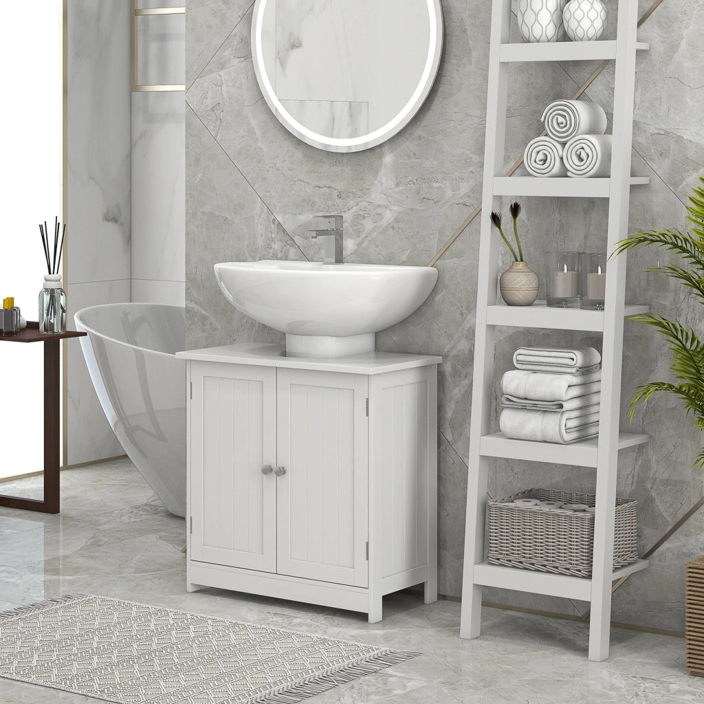 Mobile sottolavabo bagno ¨C Xylo ¨C 2 ante, ripiano regolabile, bianco, 60x30x60 cm