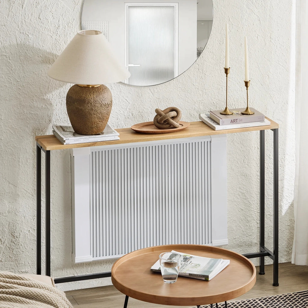 Tavolo da Consolle Vintage Tavolo da Ingresso Tavolo per Divano salvaspazio L120*P20*A80 cm Naturale FSB19-L-E