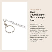 Sleutelhanger in forma di flauto - Materiale di alta qualità - Decorazione per chiavi - Sleutelhanger musicale - Decorazione unica - Resistentente alla corrosione