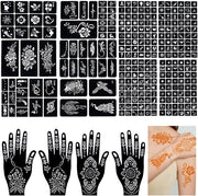 Set di stencil per tatuaggi temporanei, 14 fogli di stencil per corpo per ragazze, ragazze, adolescenti e bambine