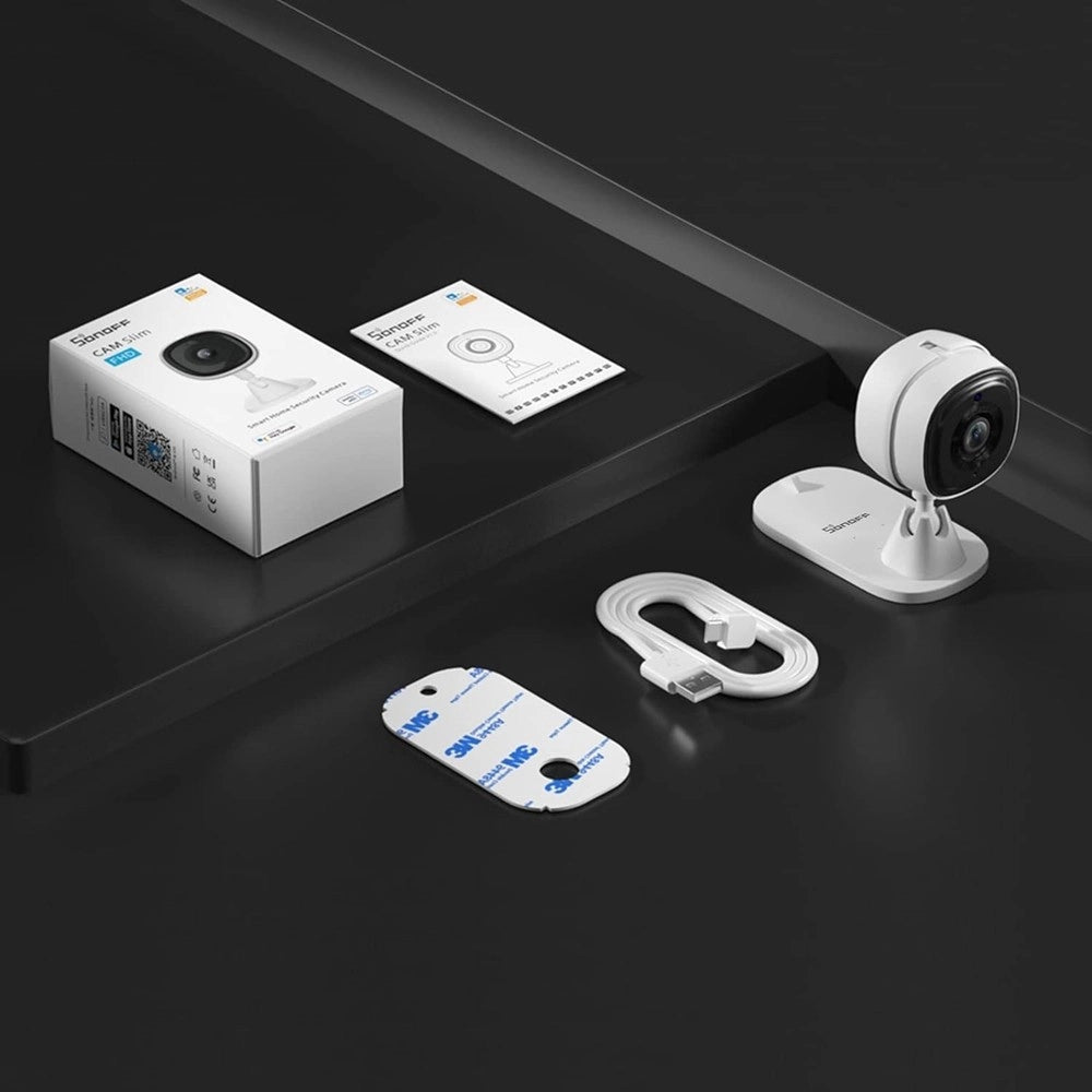 Trade Shop - Smart Camera Mini Telecamera Visione Notturna Alexa Google 1080p Wifi Sonoff S-cam -