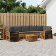 Set di divani da esterno 8 pz Naturale e Antracite 3384143