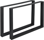 Tavolo Esterno Tavolo Pieghevole - Sostegno in Acciaio - Set a 2 pezzi - Sostegno per Tavolo - 100x72 cm - Nero