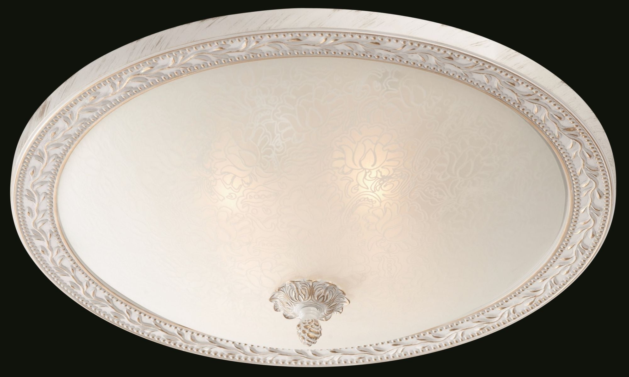 Plafoniera Ceiling & Wall in Metallo Aritos Bianco con Oro
