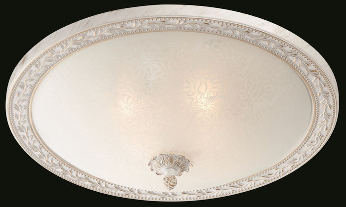 Plafoniera Ceiling & Wall in Metallo Aritos Bianco con Oro