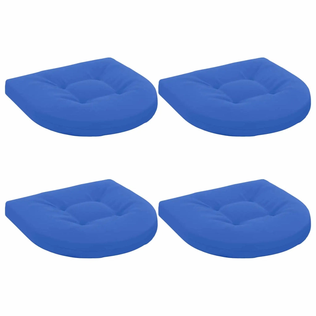 Cuscini per Sedia in 4 Pezzi 4 pz 100% Poliestere Blu Reale 945326