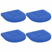 Cuscini per Sedia in 4 Pezzi 4 pz 100% Poliestere Blu Reale 945326