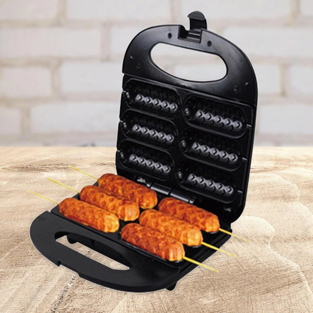 Trade Shop - Piastra Elettrica Antiaderente Multifunzione 750w Calore Uniforme Per Corn Dog Hot Dog -