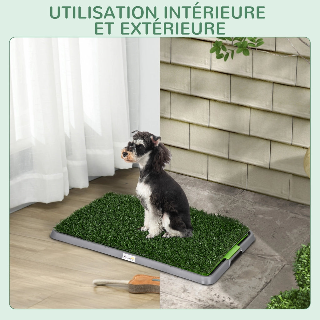 Casetta igienica per cani con tappeto erba sintetica ¨C zephmum ¨C 67x41 cm