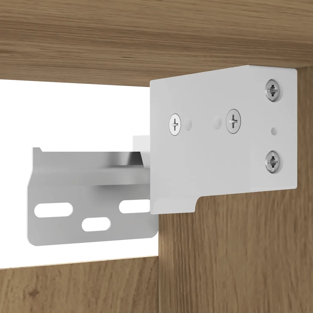 Armadietto TV Montato a Parete Rovere Artigianale 30,5x30x30 cm 856414