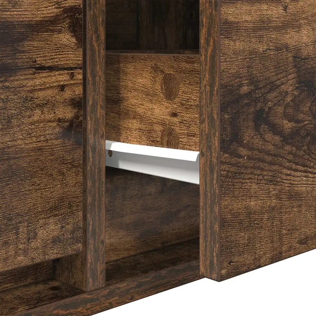 Mobile Porta TV Rovere Fumo 60x31x25,5 cm in Legno Multistrato 861498