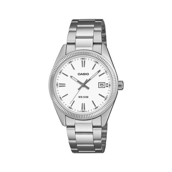 Orologio casio utp 1302pd 7avef silver e white