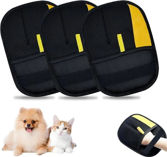 Manutenzione d'auto - Kit per rimozione pelo di animali - 3 pezzi - Manopole elettrificate per pelo di cane e gatto - Pulitore pelo di auto - Strumento di pulizia migliorato per rimuovere pelo di animali da sedili di auto
