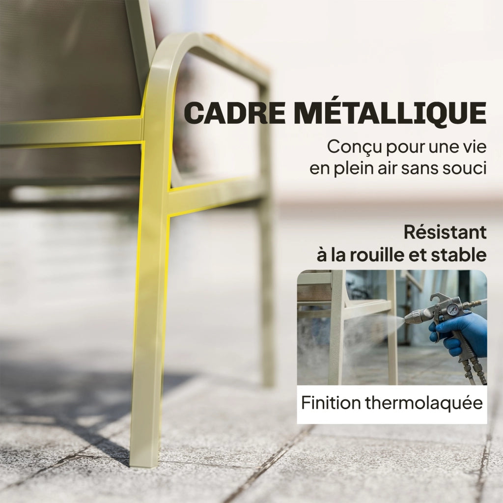 Set da giardino con divano 2 posti, 2 poltrone e tavolo basso in vetro temperato ¨C zephmum ¨C verde