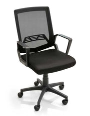 BRUXELLES POLTRONA DA UFFICIO IN TESSUTO 51X63X93-103CM COLORE NERO