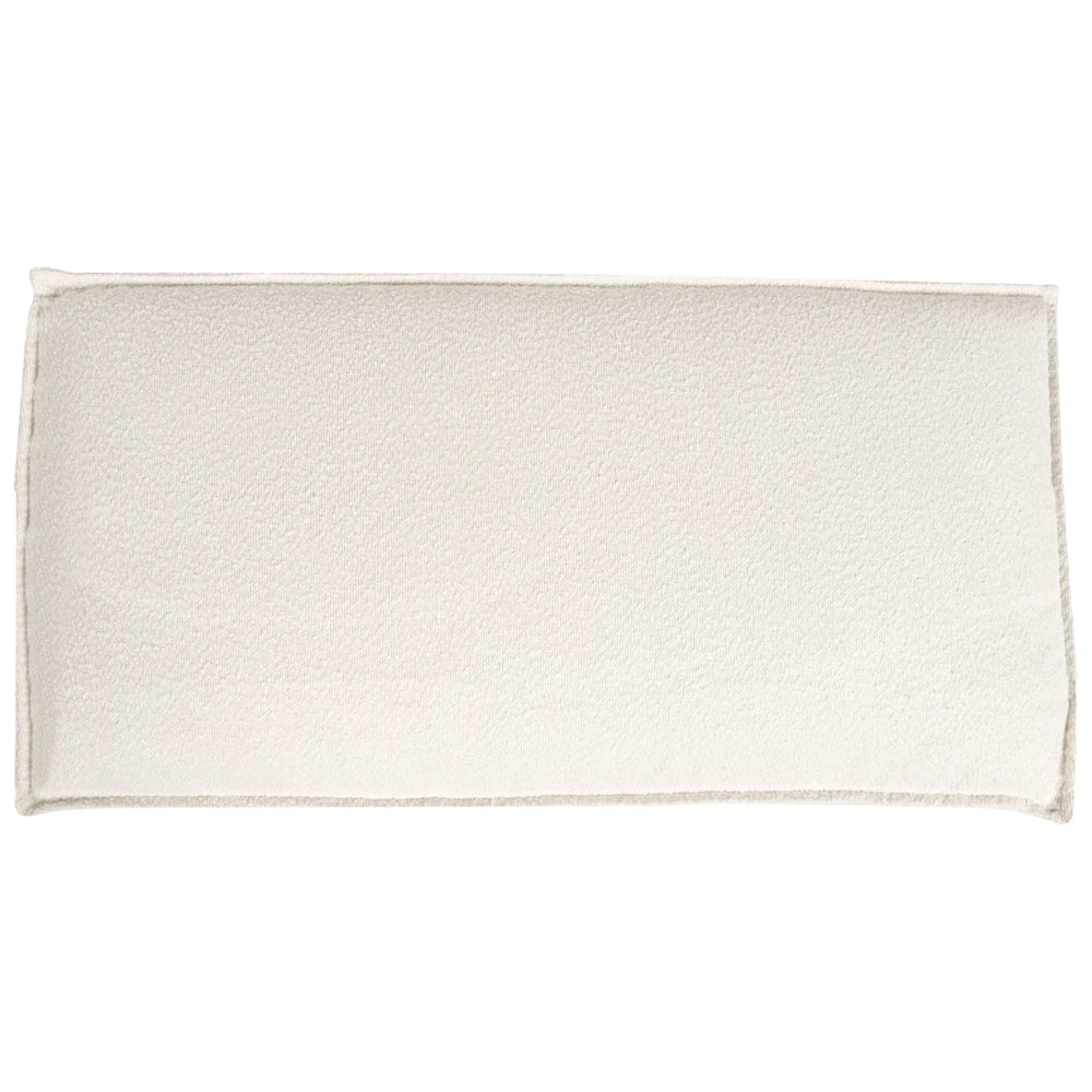Divano angolare a sinistra in bouclé con schienale imbottito in poliestere e cuscini Beige chiaro stile moderno