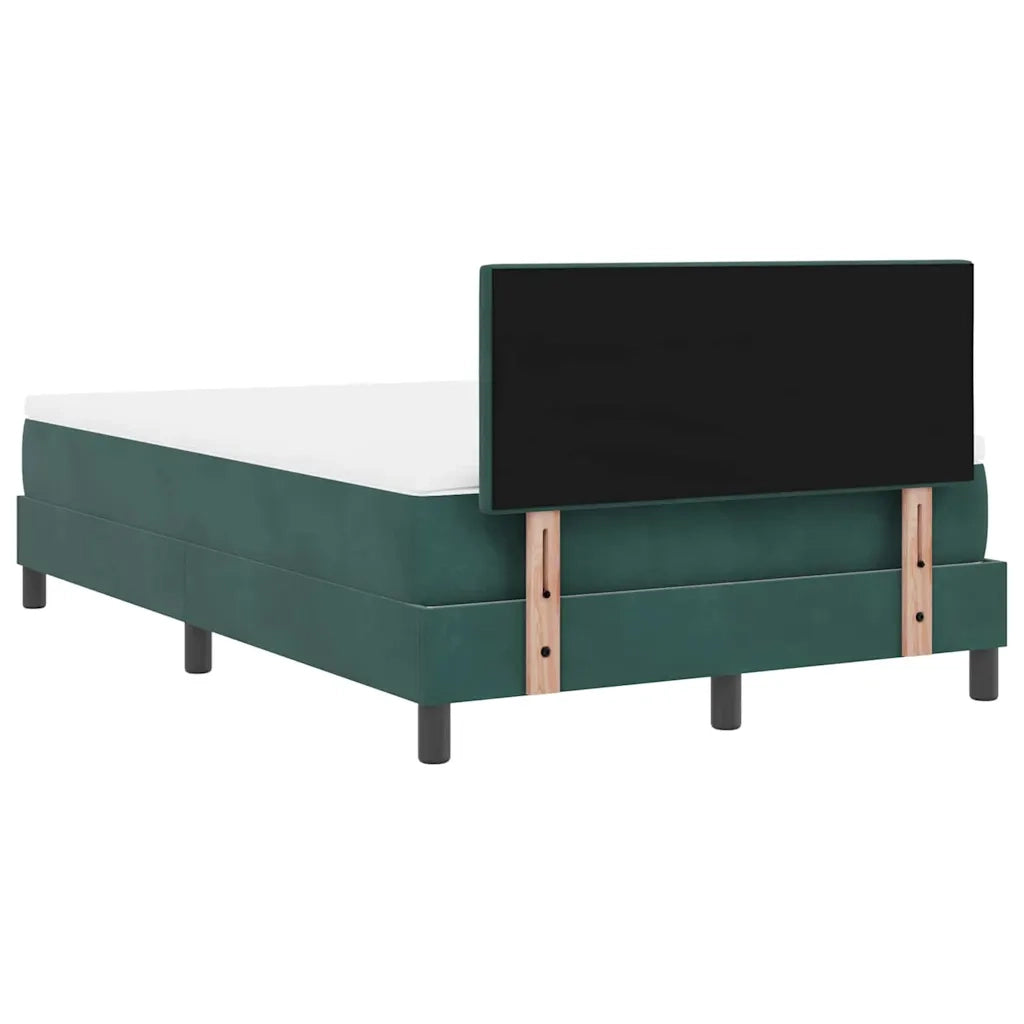 Letto a molle con materasso Verde Scuro 120 x 190 cm Velluto 3339161