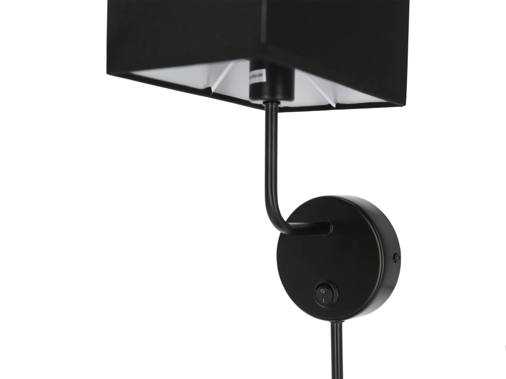 Applique da parete Keto 1xE14 nera legno Candellux